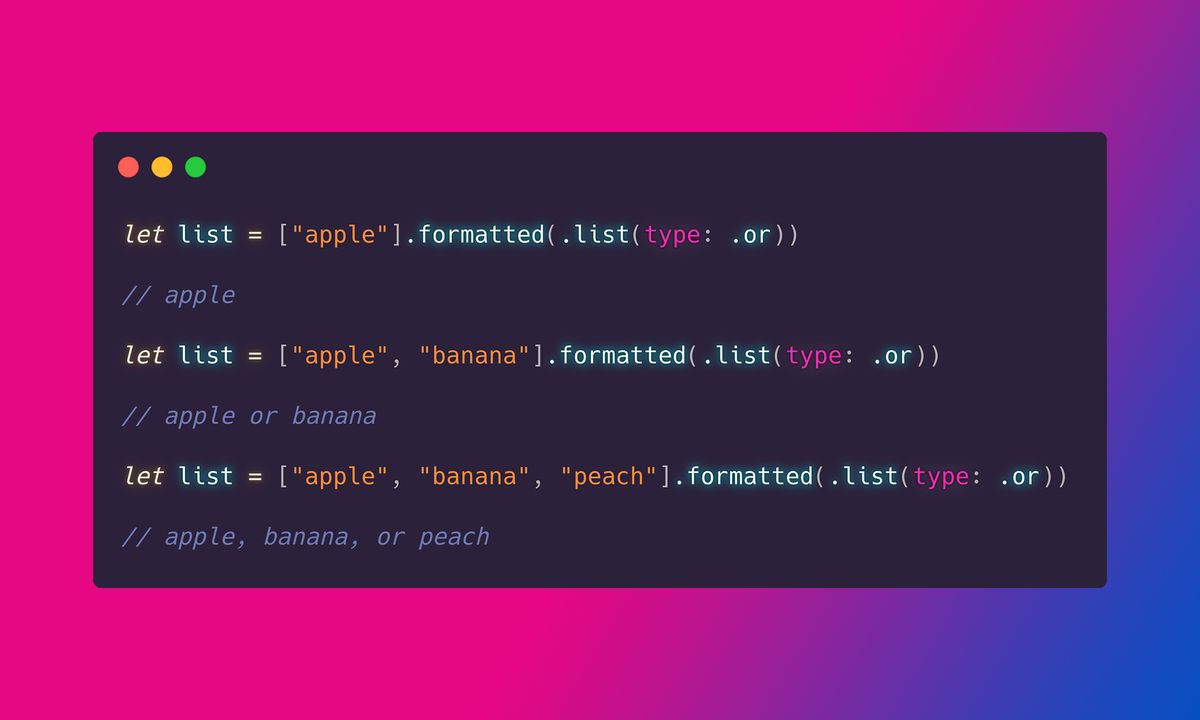 How to format a list in iOS 15 and macOS 12