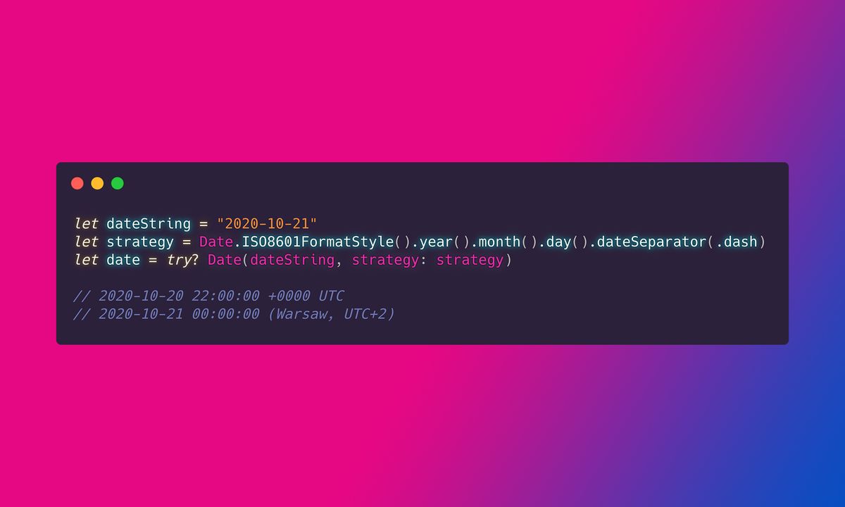 How to convert a String into a Date in iOS 15 and macOS 12